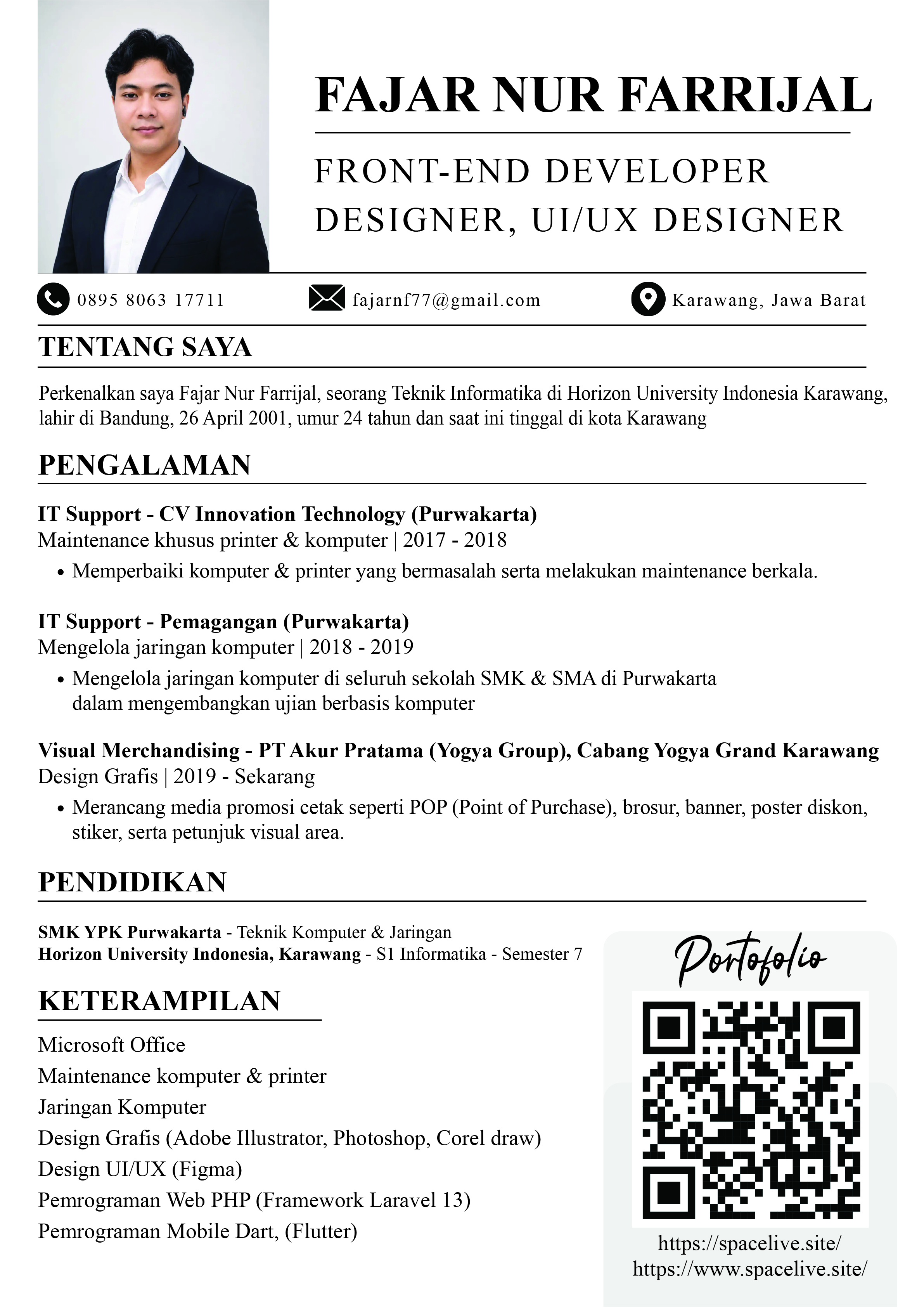 Preview CV Fajar Nur Farrijal